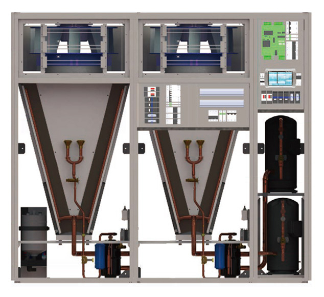 Unidades del aire acondicionado DX de la precisión la monofásico 6.4kW para pequeños Data Center y él sitio 2 del equipo